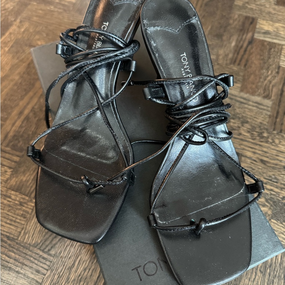 Tony Bianco | Black Brodi Heeled Sandals